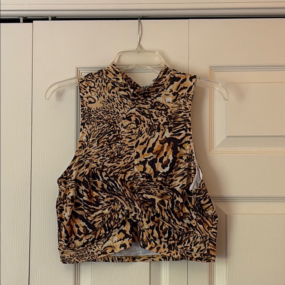 Leopard Print Crop Top